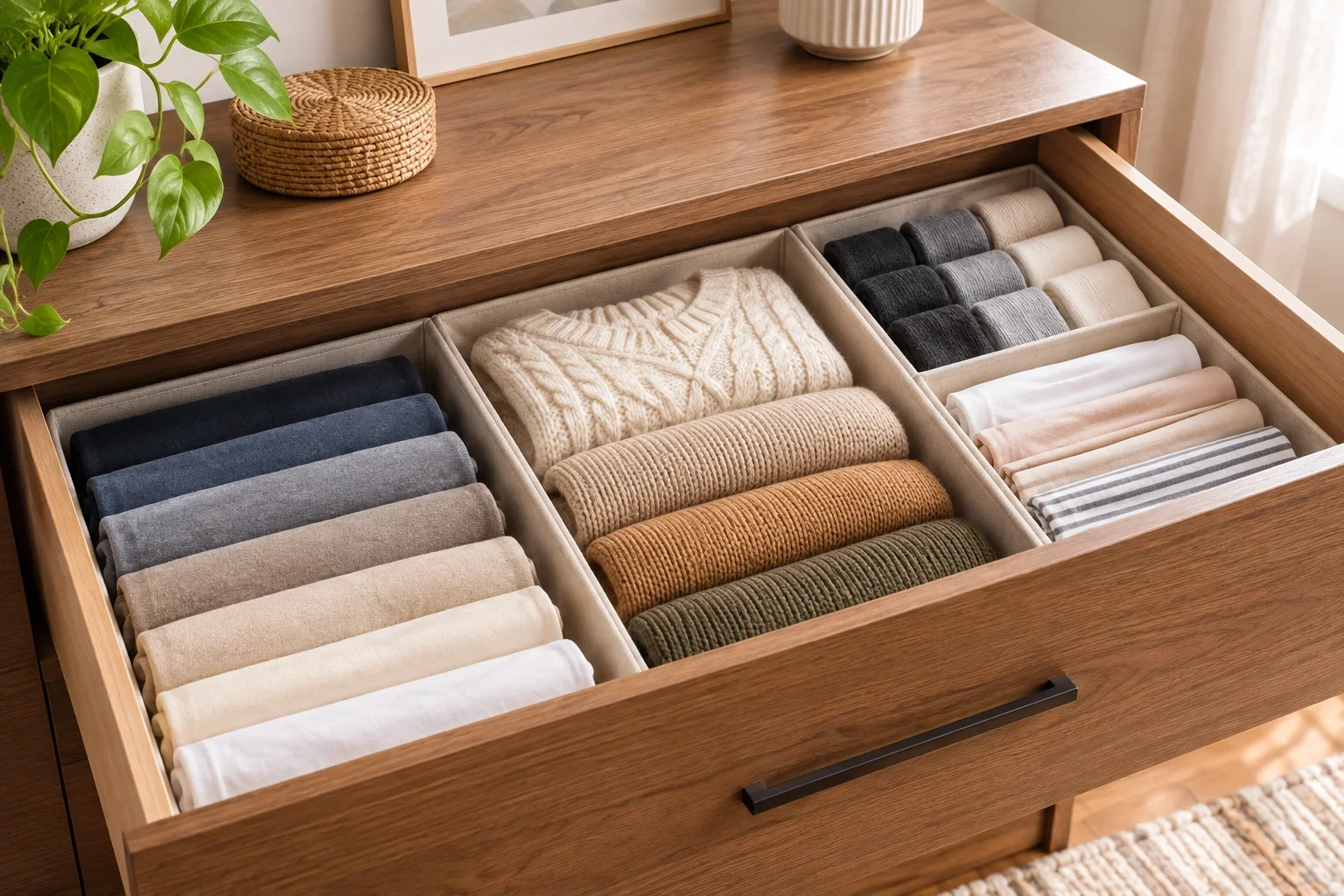 Dresser Organization Guide - Step by step drawer organization