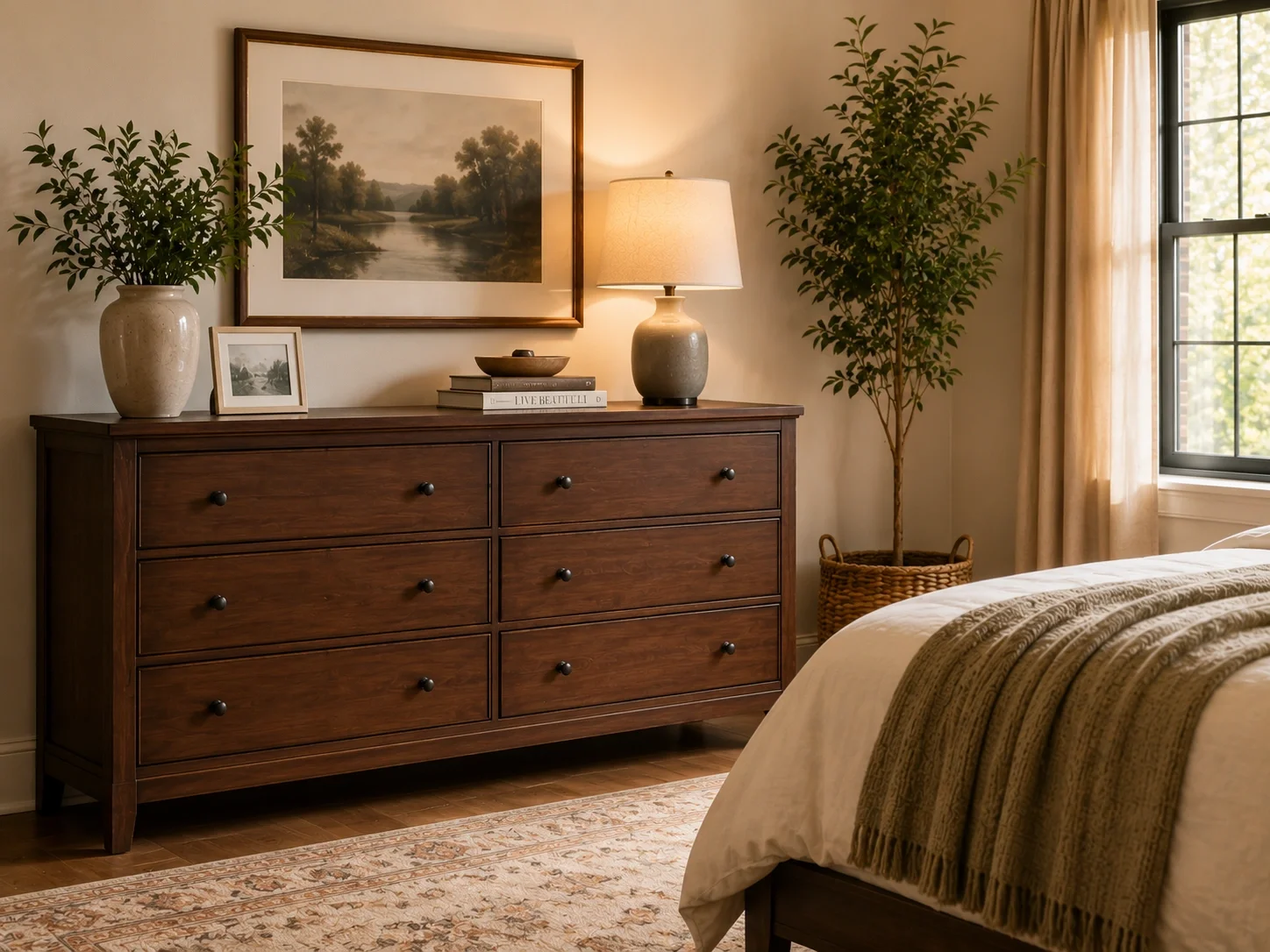 Standard horizontal dresser with six drawers - perfect for beginners