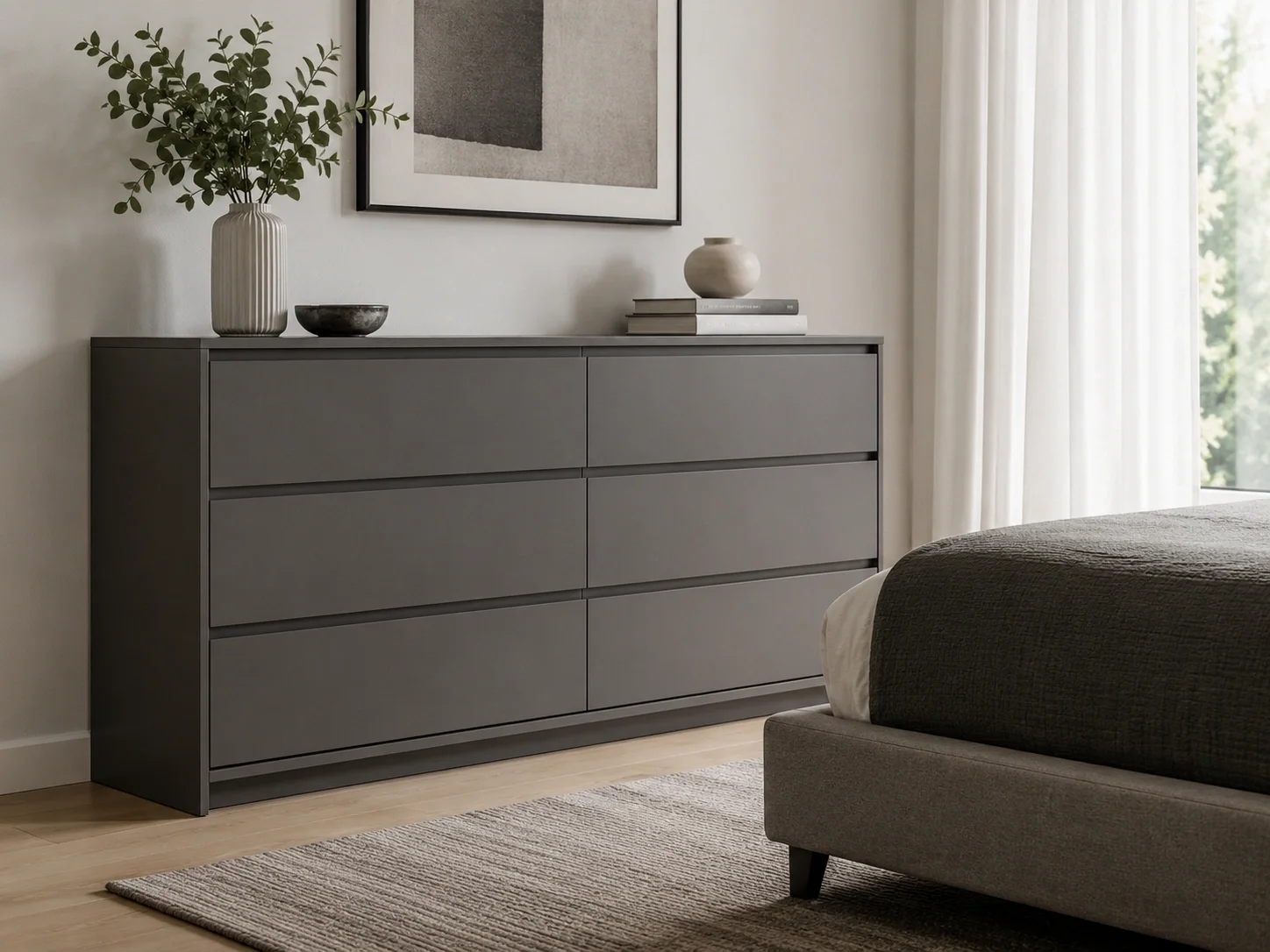 Modern dresser with sleek lines and minimal hardware